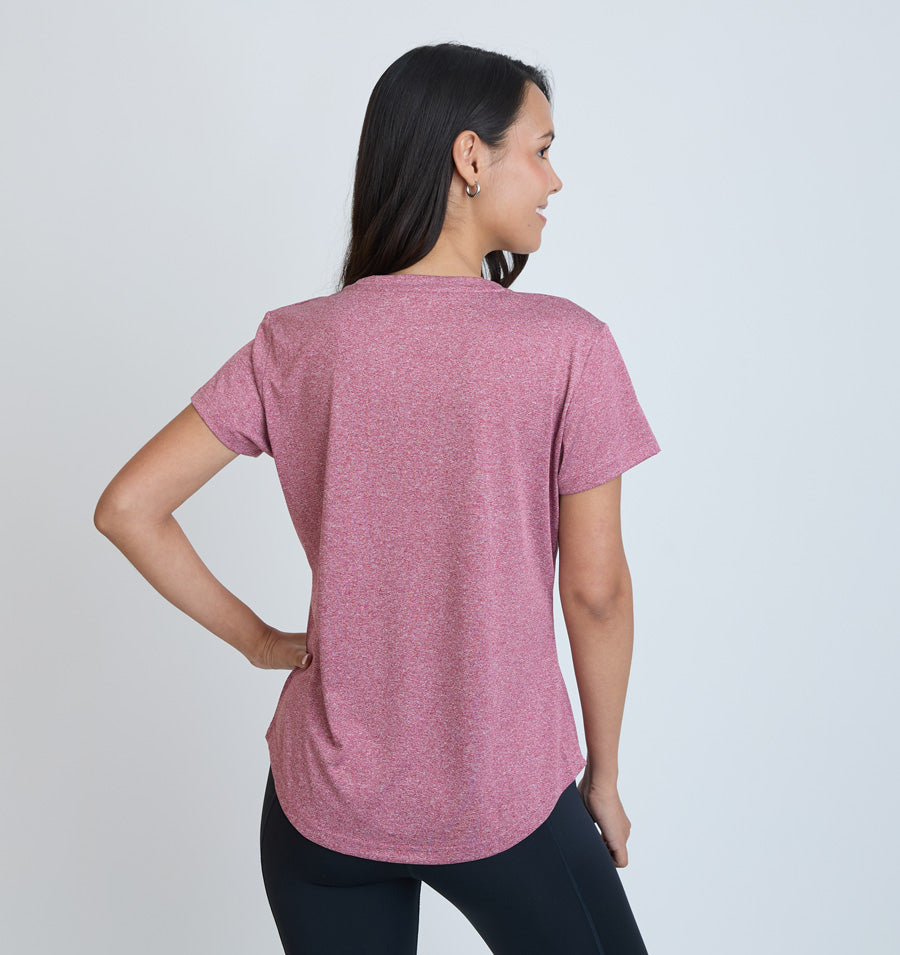 Polera Mujer Deportiva Estrella Burdeo