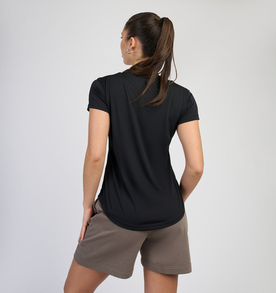 Polera Mujer Deportiva Estrella Negro