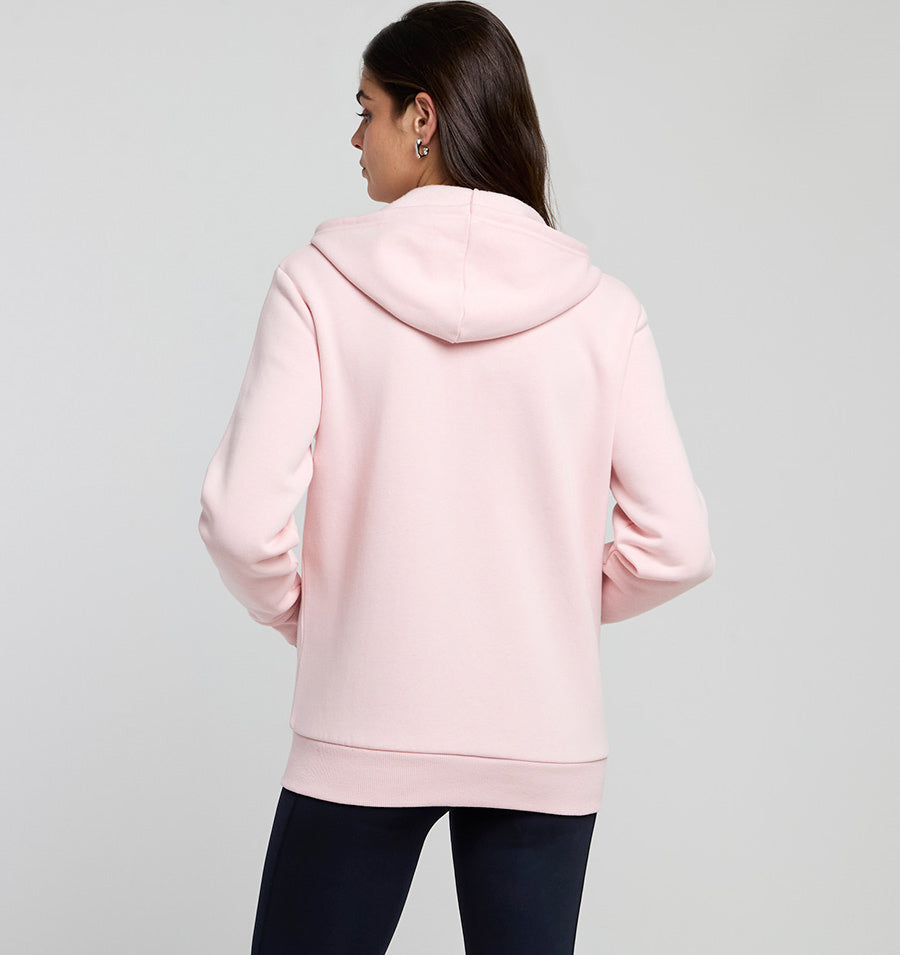 Poleron Mujer Deportivo Celeste Rosado