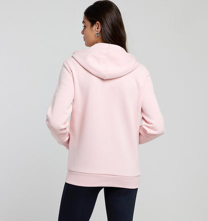 Poleron Mujer Deportivo Celeste Rosado