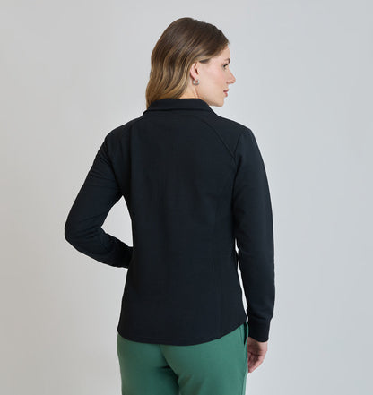 Poleron Mujer Lisa Negro