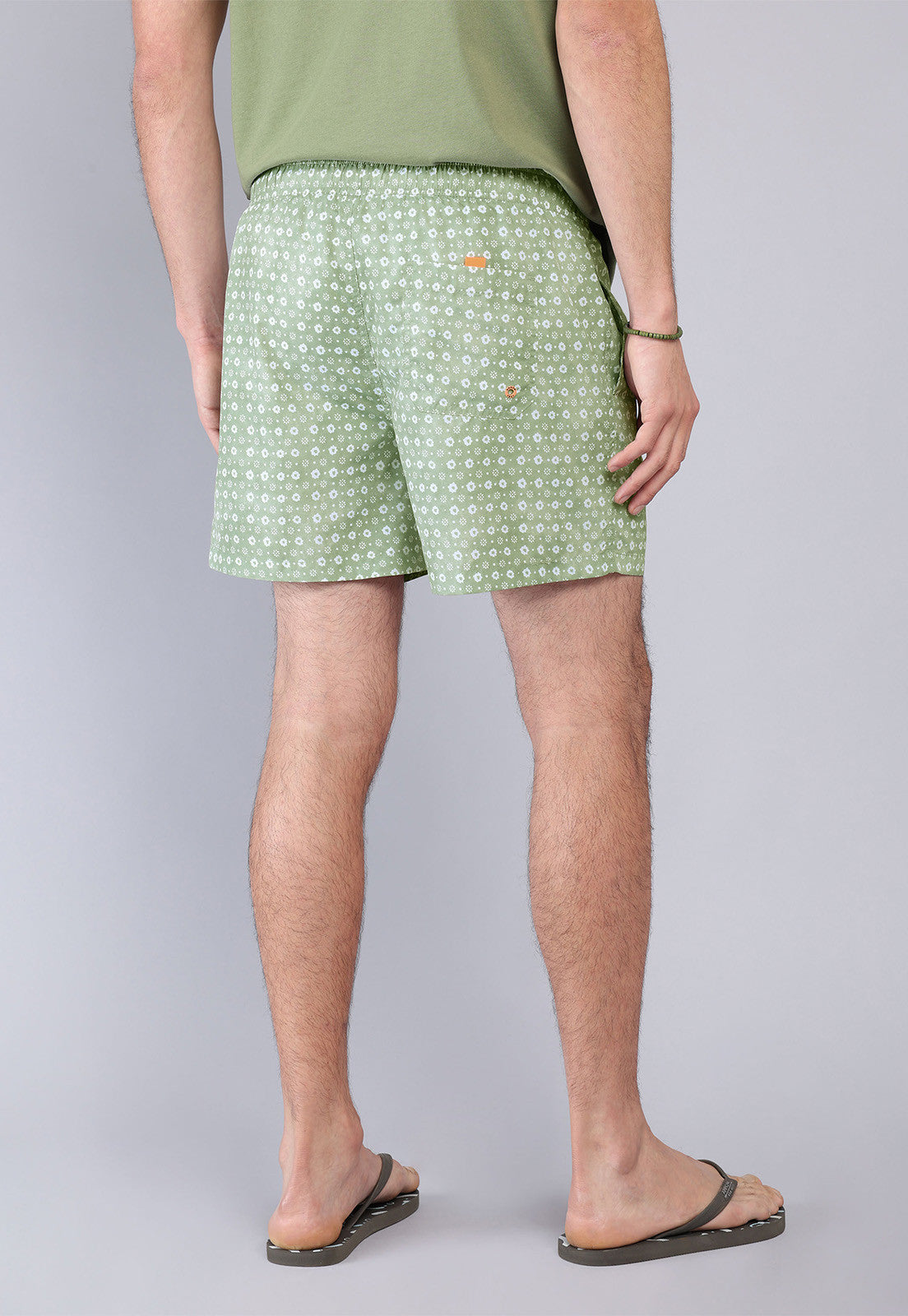 Short De Baño Hombre Print Verde