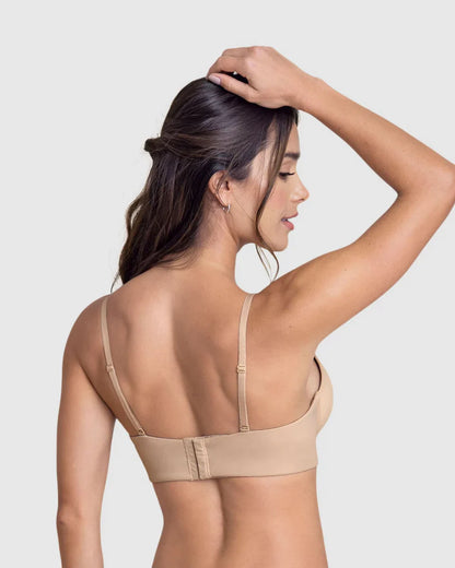 Sostén Mujer De Realce Alto Copa Lisa Café Claro