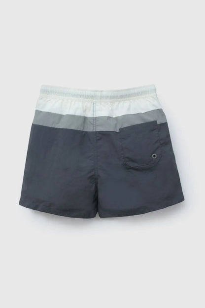 Traje De Baño UV Niño Negro Rayado