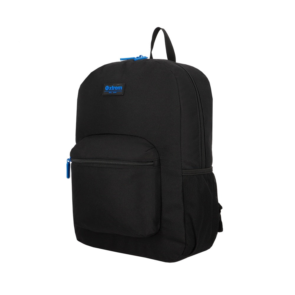 Mochila Triple Pack + Estuche + Lonchera Niño Negro-Azul