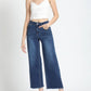 Jeans Cropped Wide Leg Azul