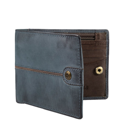 Billetera Hombre Texas 161 Azul/Marrón