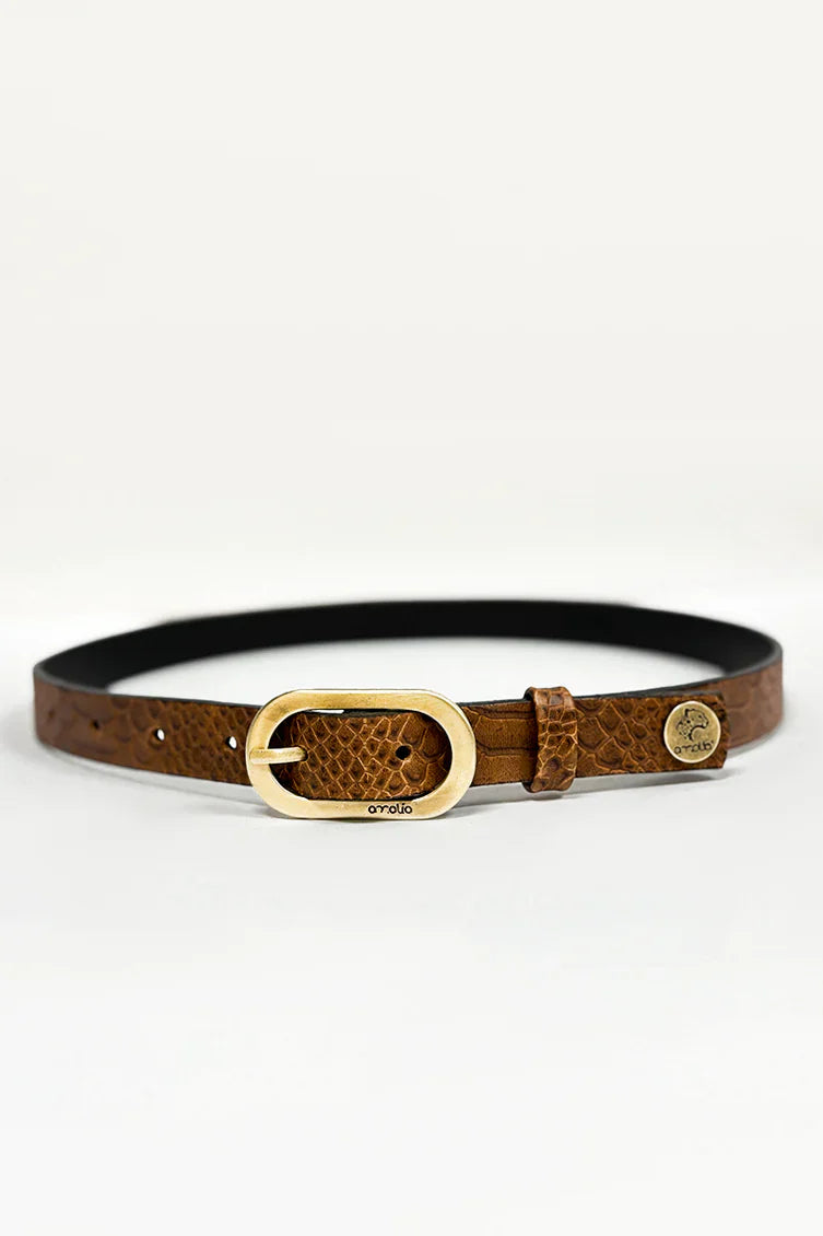 Cinturon Mujer CROCO 5185 Latte