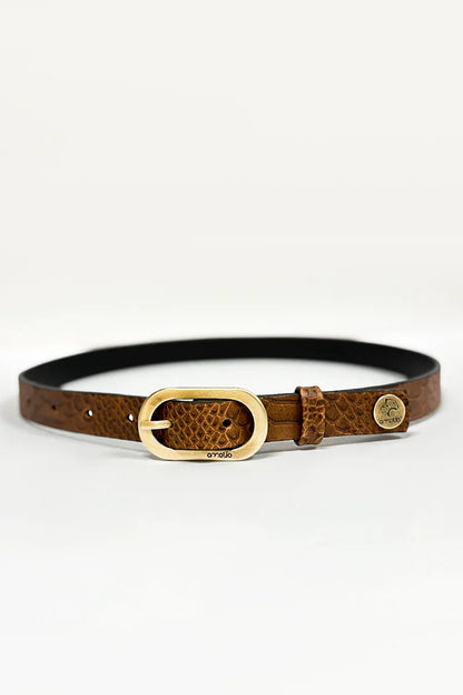 Cinturon Mujer CROCO 5185 Latte