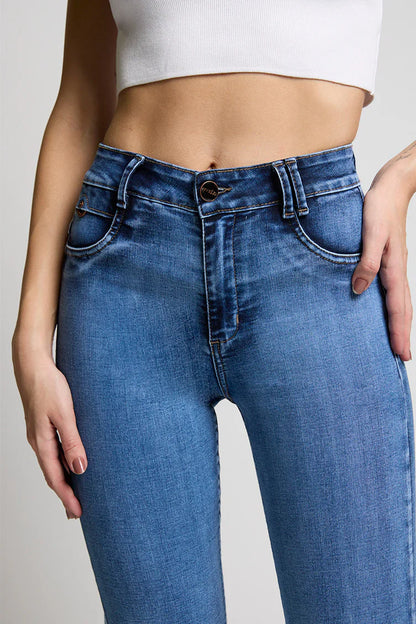 Jeans Mujer Alto Recto 5274 Azul