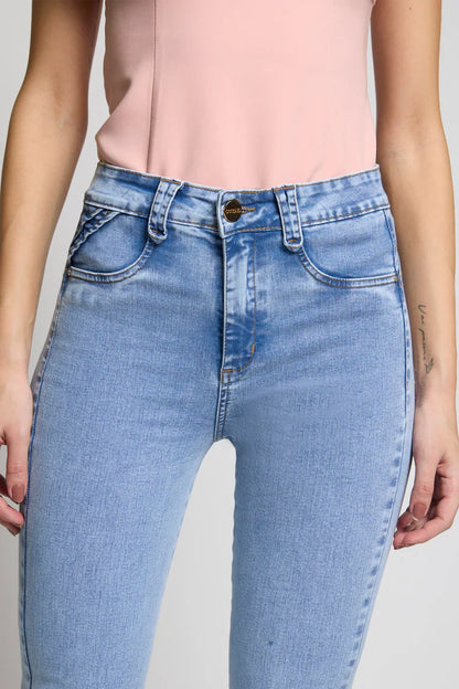 Jeans Mujer Flare 5241 Celeste