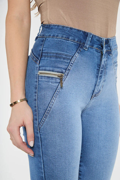 Jeans Mujer High Waist 4943 Celeste