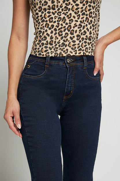 Jeans Mujer Mom Slim Push In 5031 Azul