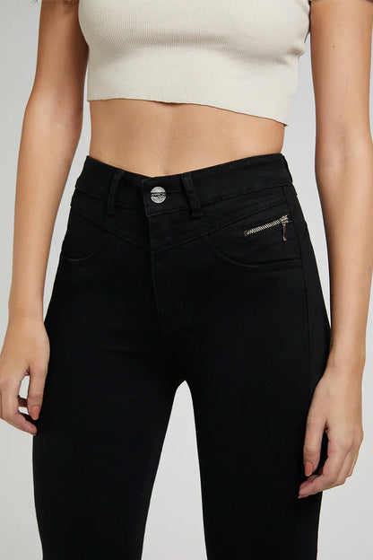 Jeans Mujer Tiro Alto Pitillo 4915 Negro