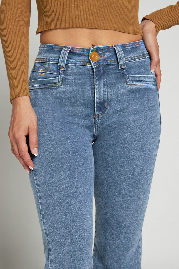 Jeans Mujer Tiro Alto Recto 5059 Azul