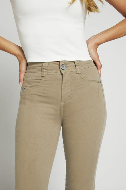 Jeans Mujer Tiro Alto Recto 5064 Kaki