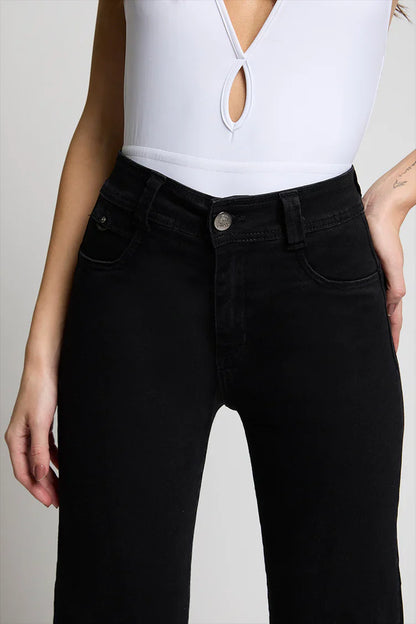 Jeans Mujer Tiro Alto Recto 5280 Negro