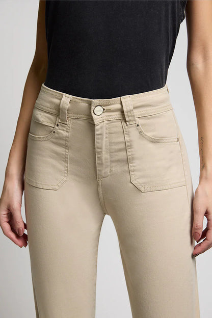 Jeans Mujer Tiro Alto Recto 5288 Beige