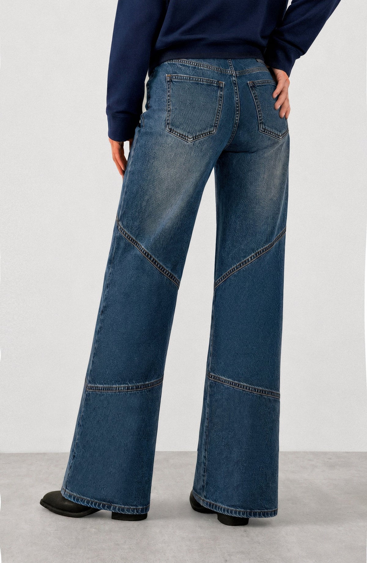 Pantalón Mujer Costuras Dark Blue
