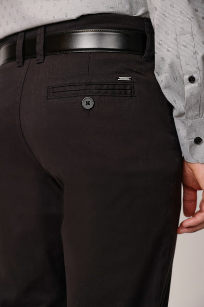 Pantalon Hombre Algodón Spandex Negro
