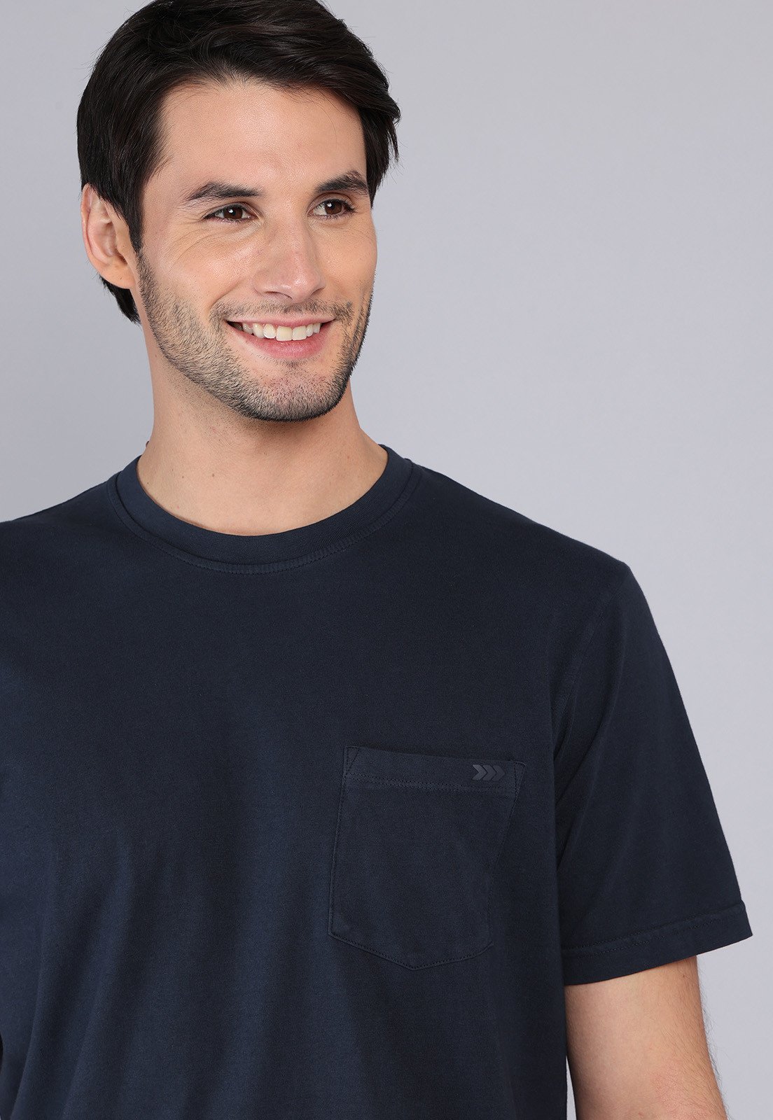 Polera Hombre Cuello Redondo Stone Wash Navi