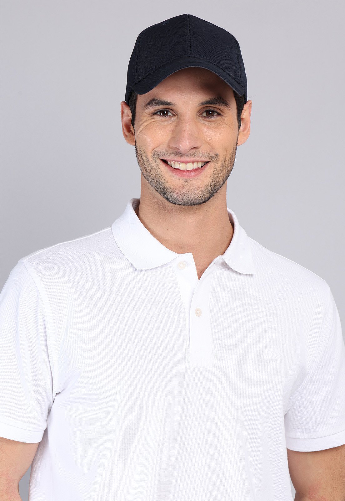 Polera Hombre Pique Manga Corta Blanca