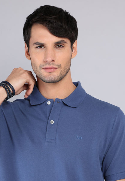Polera Hombre Pique Manga Corta Denim