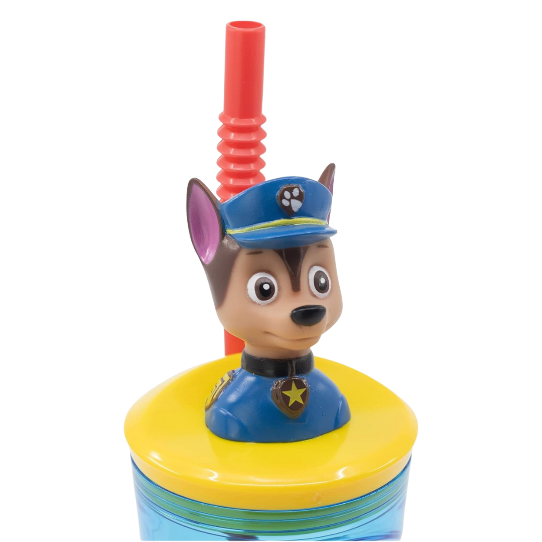 Vaso Paw Patrol Toma jugo  Figura 3d Azul 360ml