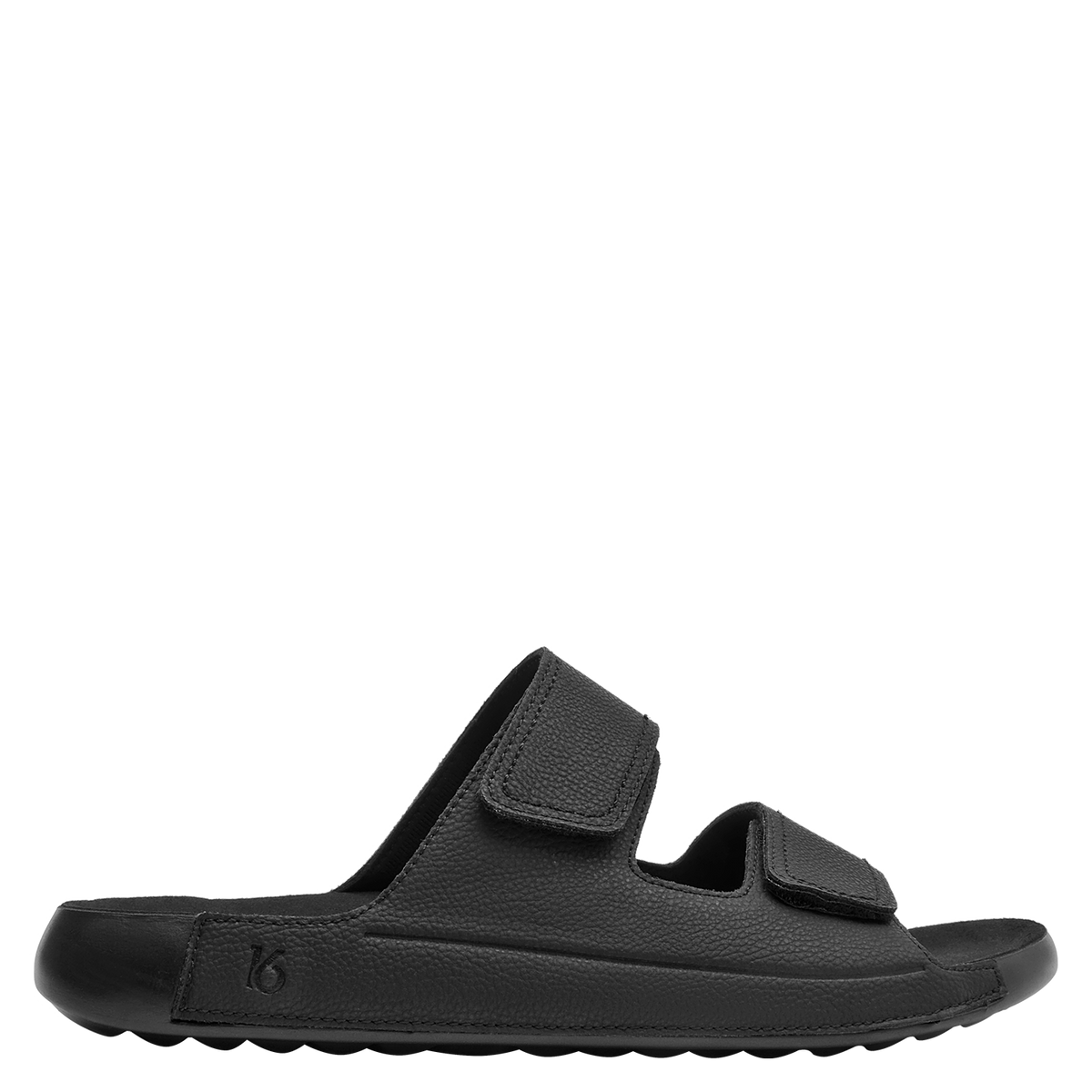 Sandalia Hombre Con Cierre de Velcro Doble Negro