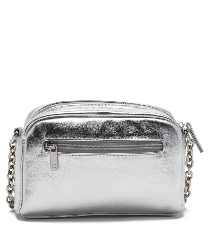 Cartera Mujer Bandolera Pequeña Plateado