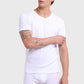 Camiseta Hombre Bipack Cuello V Blanco