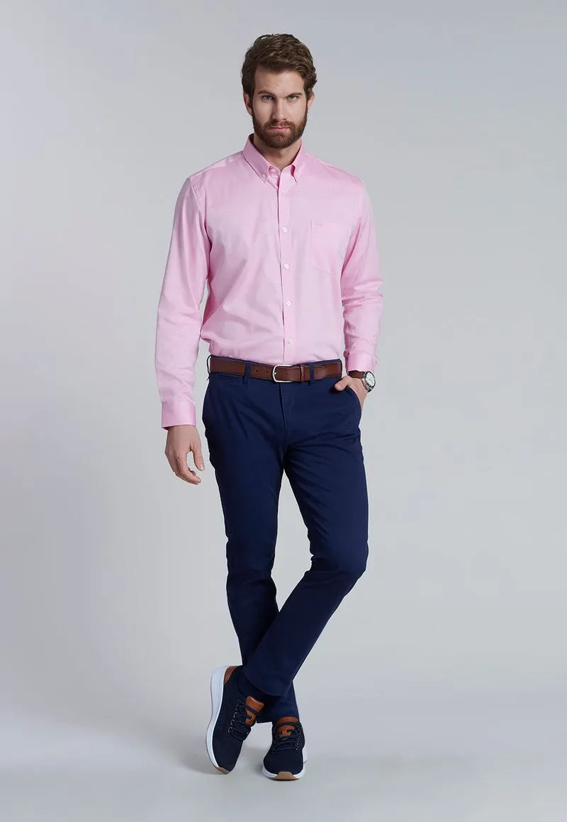 camisa-hombre-smart-casual-oxford-fucsia