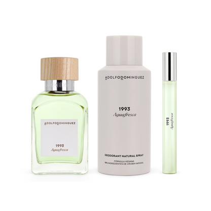 Perfume Hombre Adolfo Domínguez Agua Fresca – Set Hombre 120 ml + Deo 150 ml + Mini 10 ml