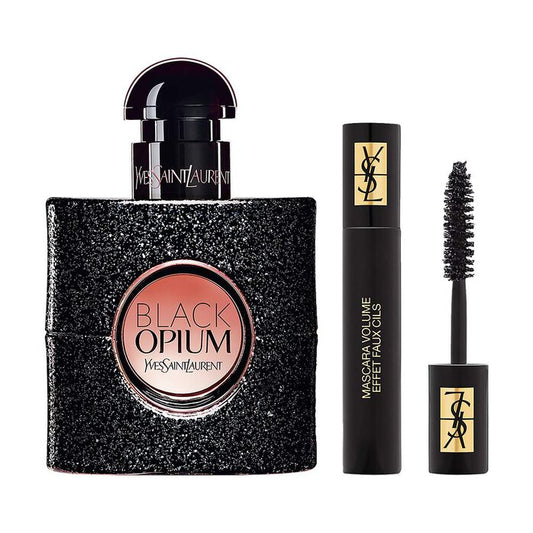 Set Perfume Mujer Black Opium EDP 50 ml + Black Opium Mini 10 ml + Body Lotion 50 ml