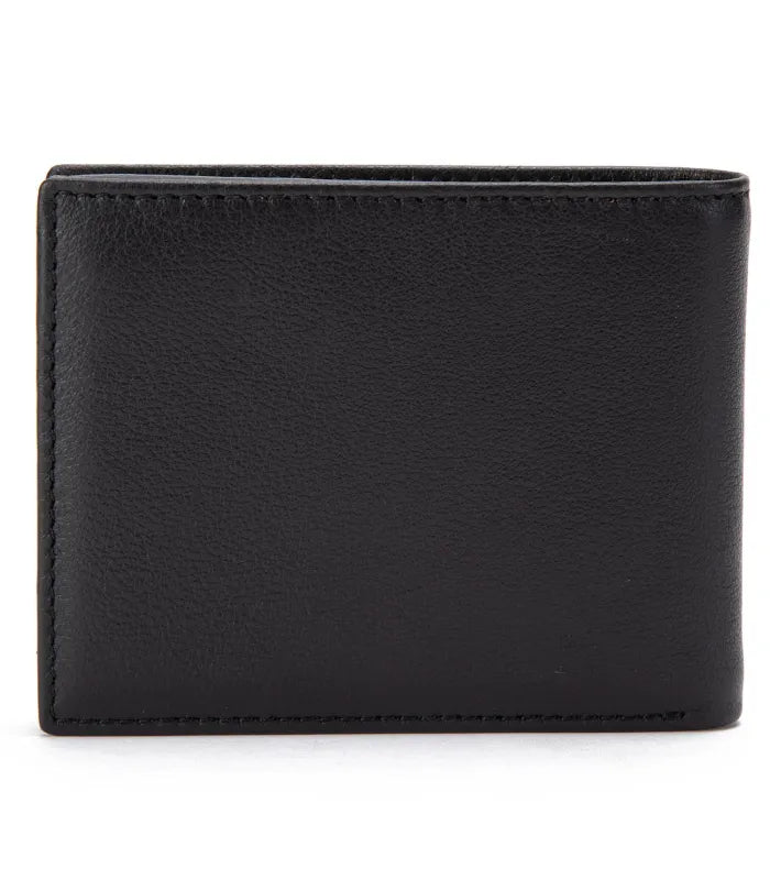 Billetera Hombre Con Flap Negro