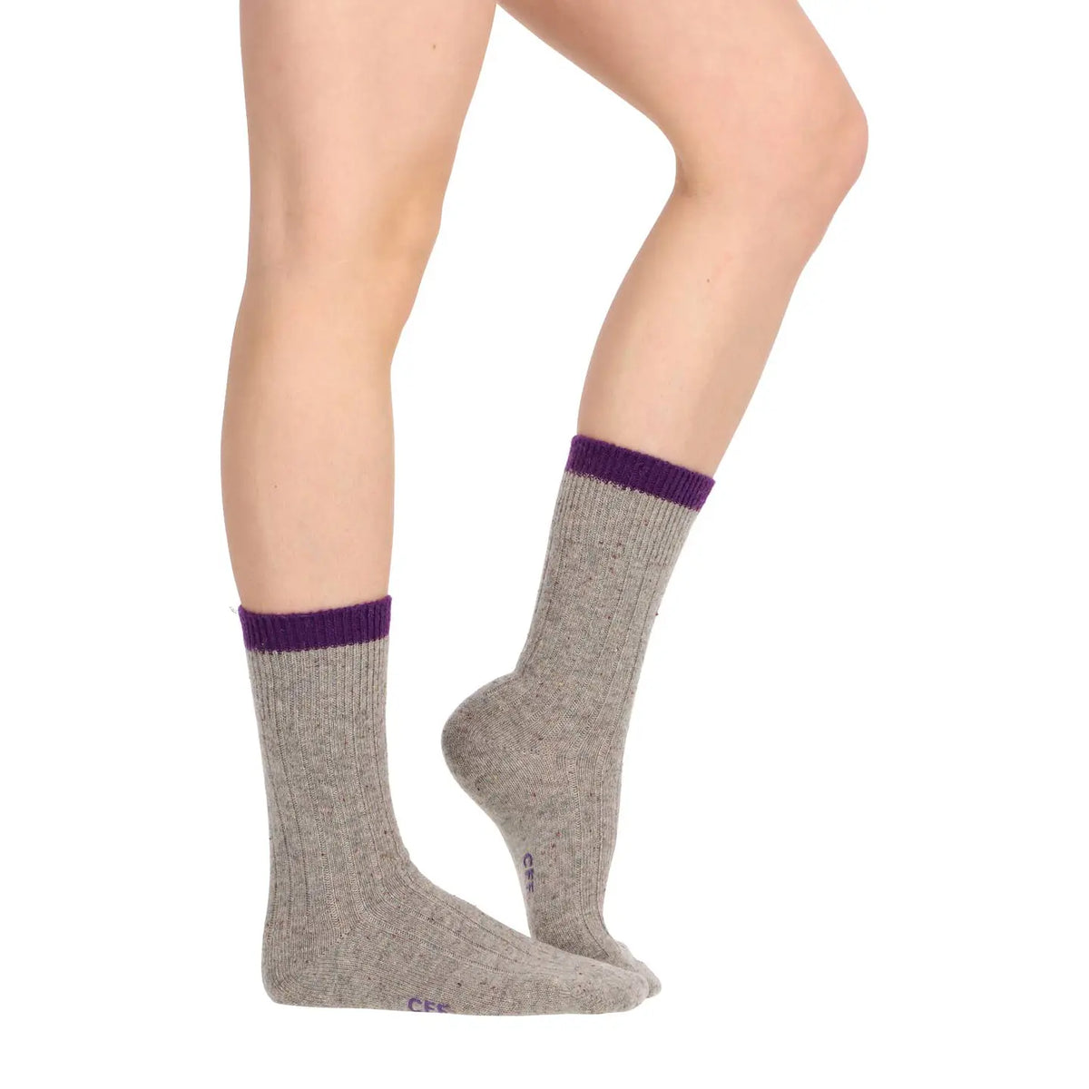 Pack Medias Lana Mujer Media Pierna Gris & Negro