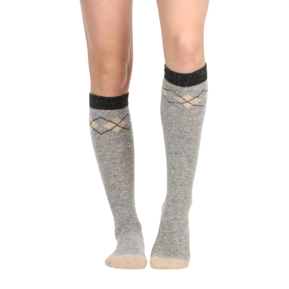 Pack Medias Mujer Largas Angora Gris & Negro