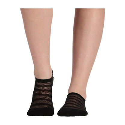 Tripack Calcetín Mujer Invisible Algodón Negro, Denim & Crudo