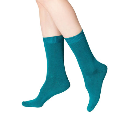Tripack Calcetín Mujer Corto Bambú Petroleo, Celeste & Azul
