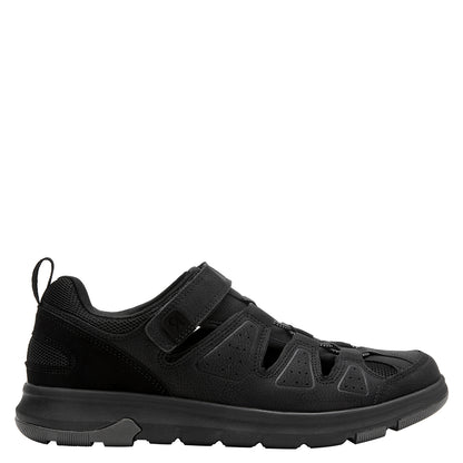 Sandalia Hombre Con Cierre De Velcro Negro