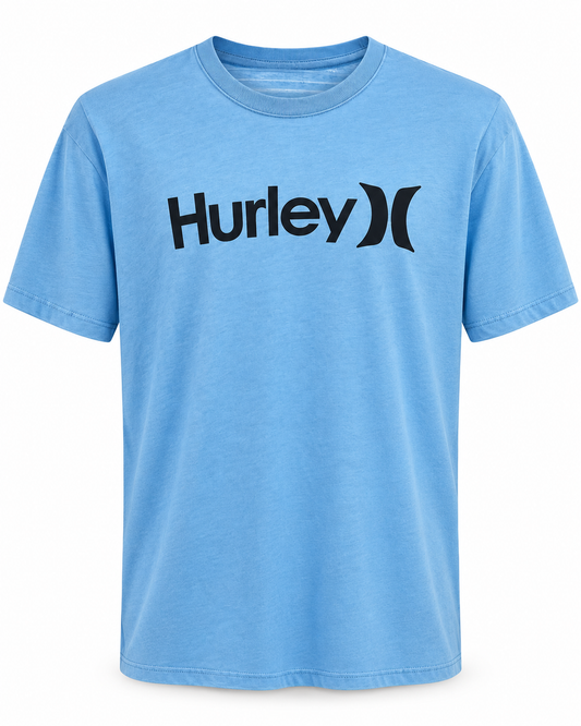 Polera Hombre Logo Celeste