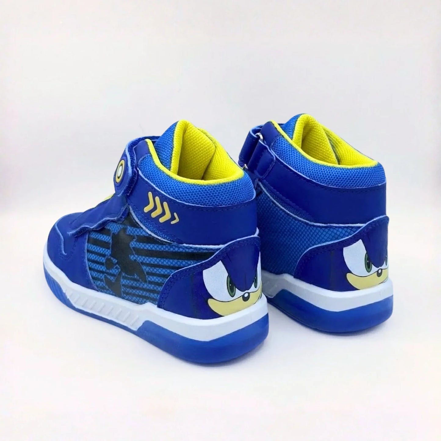 Zapatilla Niño Caña Alta  Luces Run Azul