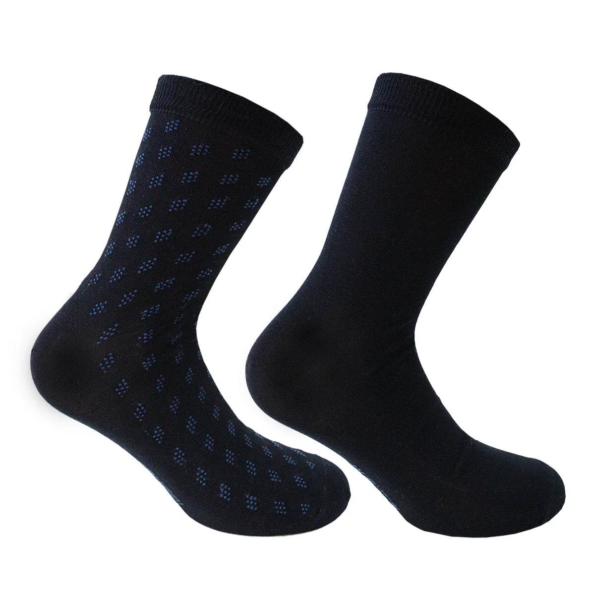 Calcetín Hombre Hilo Espiga 2 Pares Azul