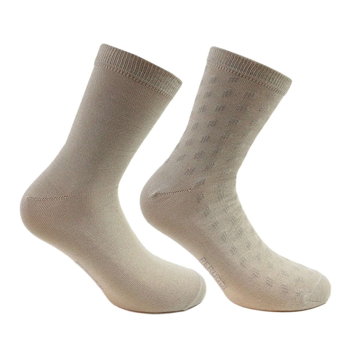 Calcetín Hombre Hilo Espiga 2 Pares Beige