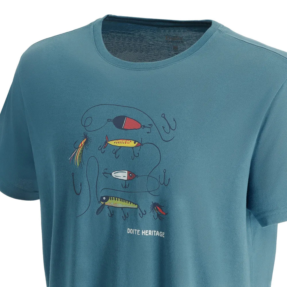 Polera Hombre Manga Corta Hook Azul