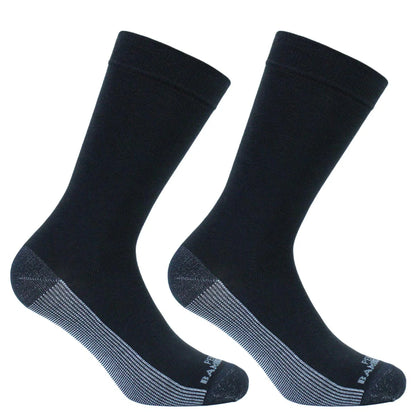 Calcetin Hombre Cobre + Bamboo Liso Largo Americano 2 Pares Negro