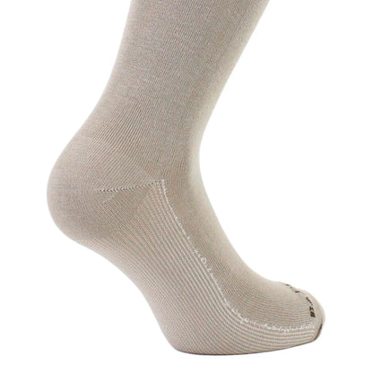 Calcetin Hombre Cobre + Bamboo Liso Vestir Largo ¾ 2 Pares Beige