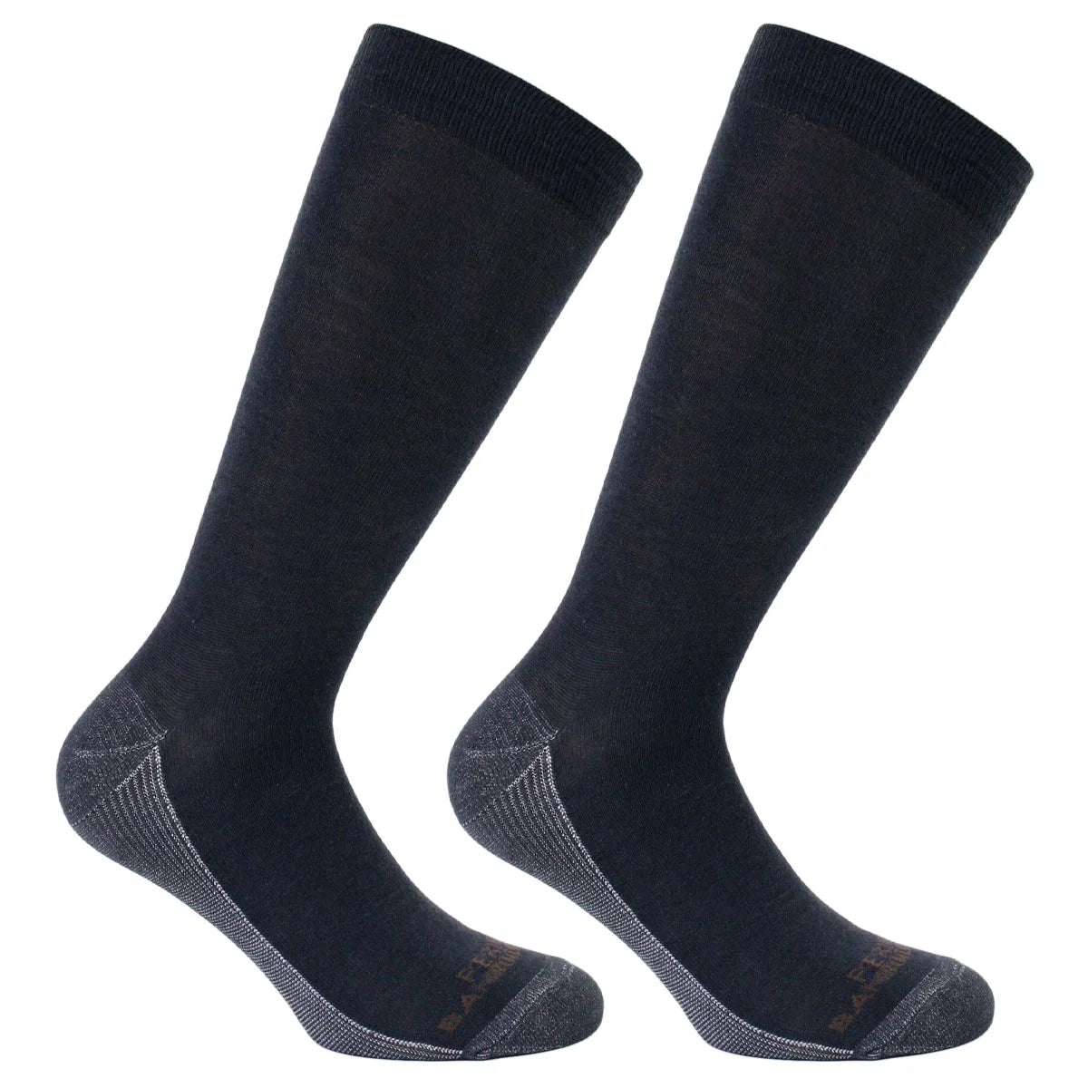 Calcetin Hombre Cobre + Bamboo Liso Vestir Largo ¾ 2 Pares Azul