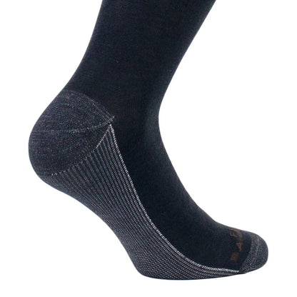 Calcetin Hombre Cobre + Bamboo Liso Vestir Largo ¾ 2 Pares Azul