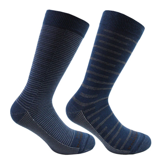 Calcetín Hombre Cobre + Bamboo Diseño Largo Americano Azul